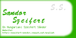 sandor szeifert business card